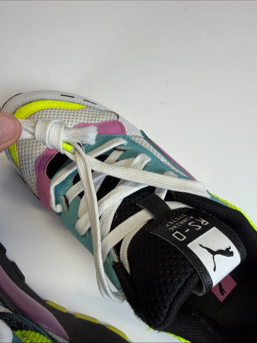 Puma RS-O Neon Colorblock Chunky Sneakers Youth Size 4.5